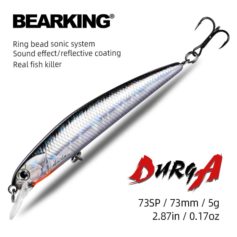 BEARKING New model 73mm 5g professional quality magent weight fishing bait minnow crank artificial bait equipment