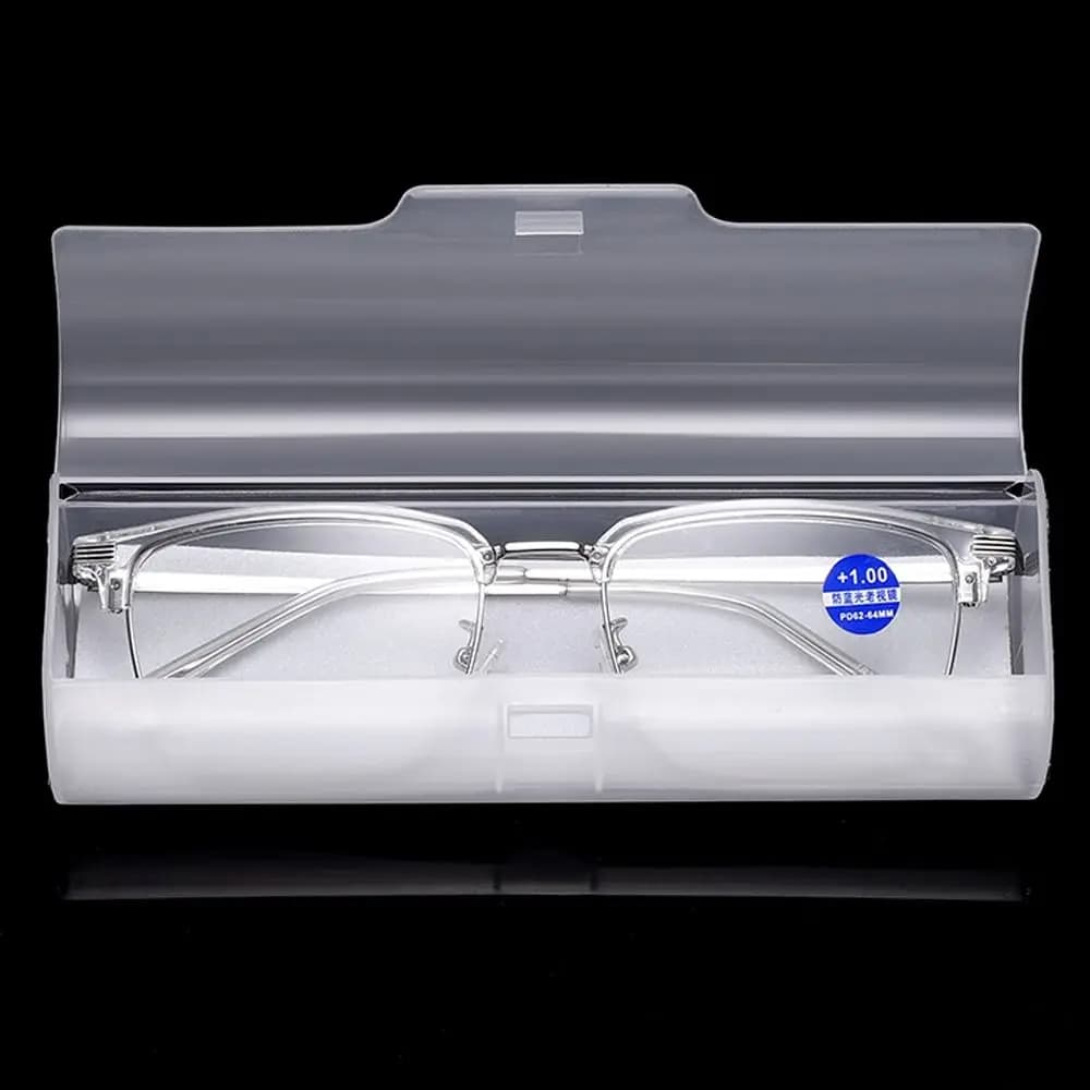 Simple Frosted Glasses Case Portable Reading Glasses Sunglasses Case Presbyopic Glasses Storage Box Glasses Accessories
