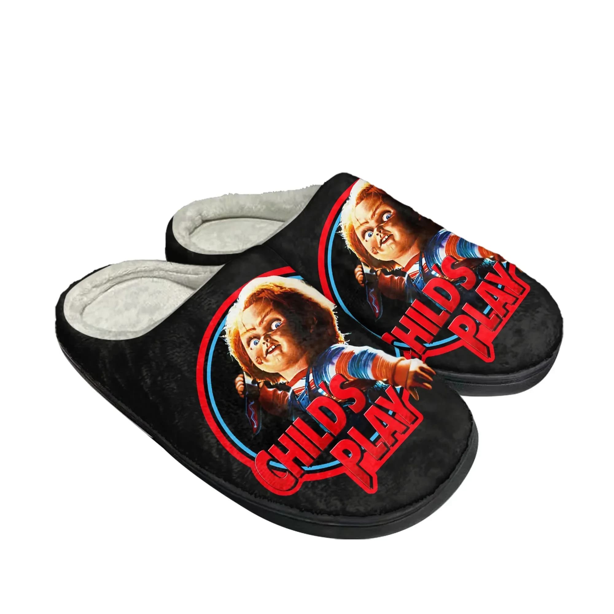 Horror Movie Play Chucky Home Cotton Slippers Men Women Plush Bedroom Casual Keep Warm Shoes Thermal Slipper Custom Shoe
