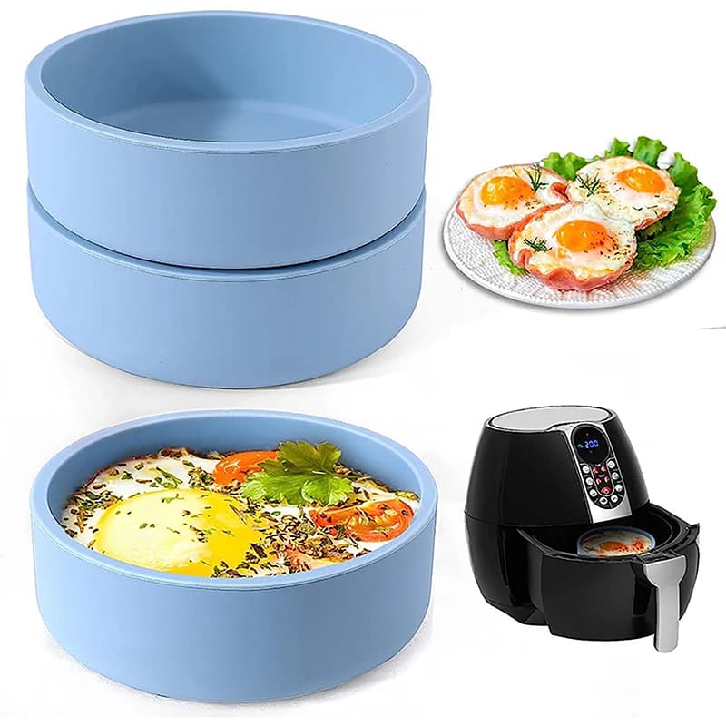 Steame Ciotola per uova Friggitrice ad aria Bracconiere per uova Tazza Mini Torta Teglia per forno domestico Microonde Liquidfood Cottura Contenitore in silicone