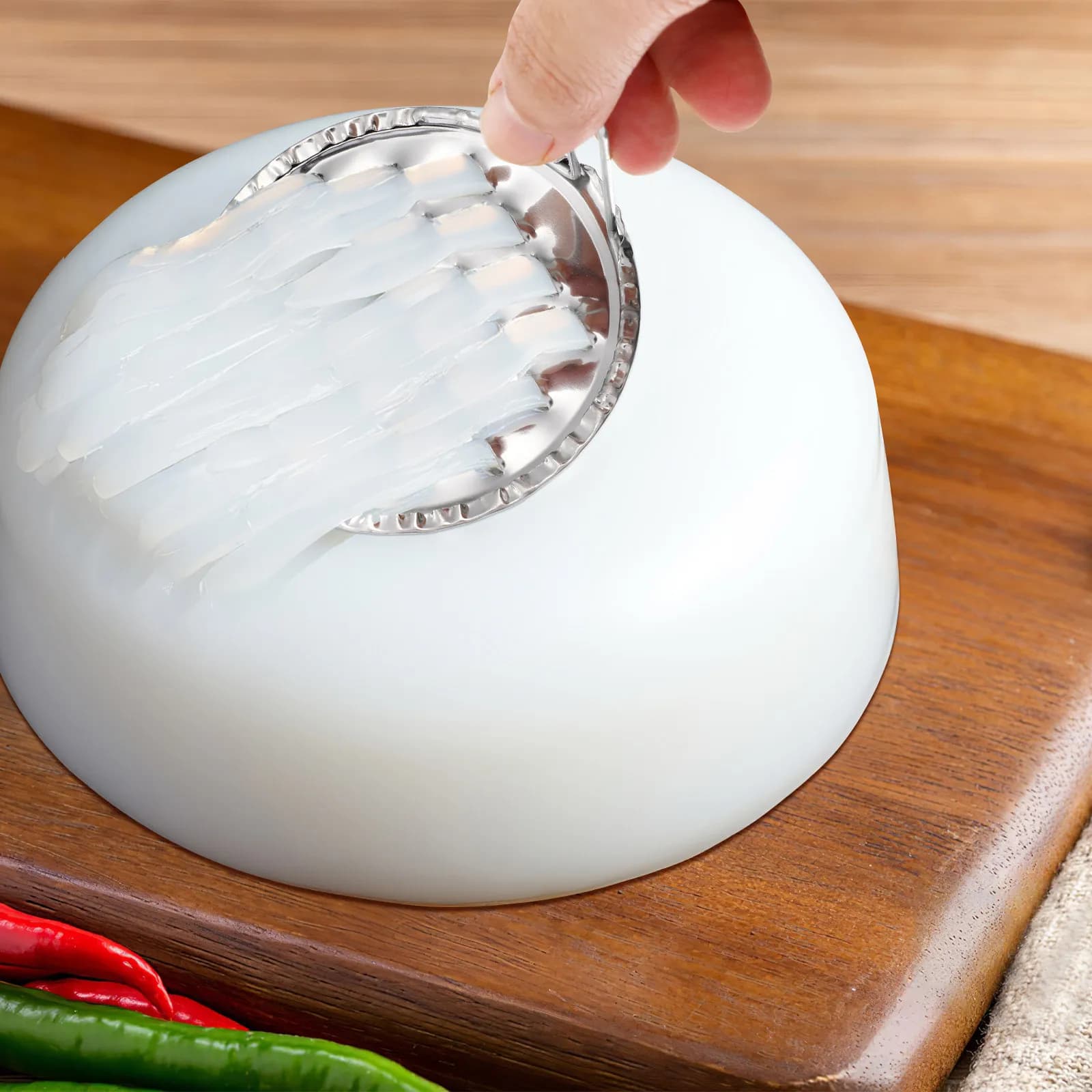 Set di 5 Raschietti per Alimenti in Acciaio Inox, Utensili da Cucina Manuali per Gelatine e Noodle Freddi, Pratici