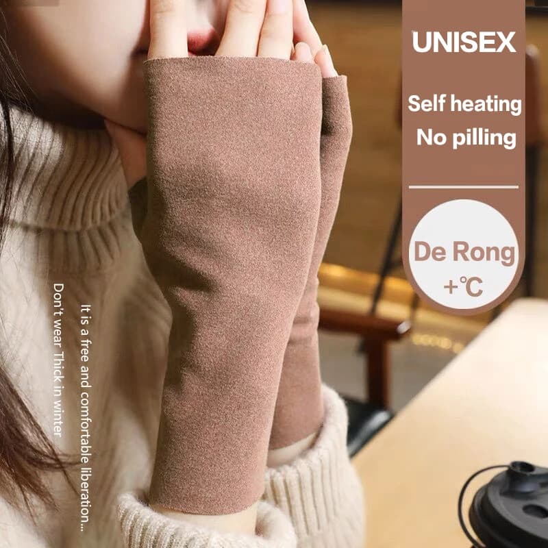 Comodi guanti hip-hop mezze dita da donna; Solido per lavoro autunno-inverno, guida, ciclismo sportivo, guanti caldi
