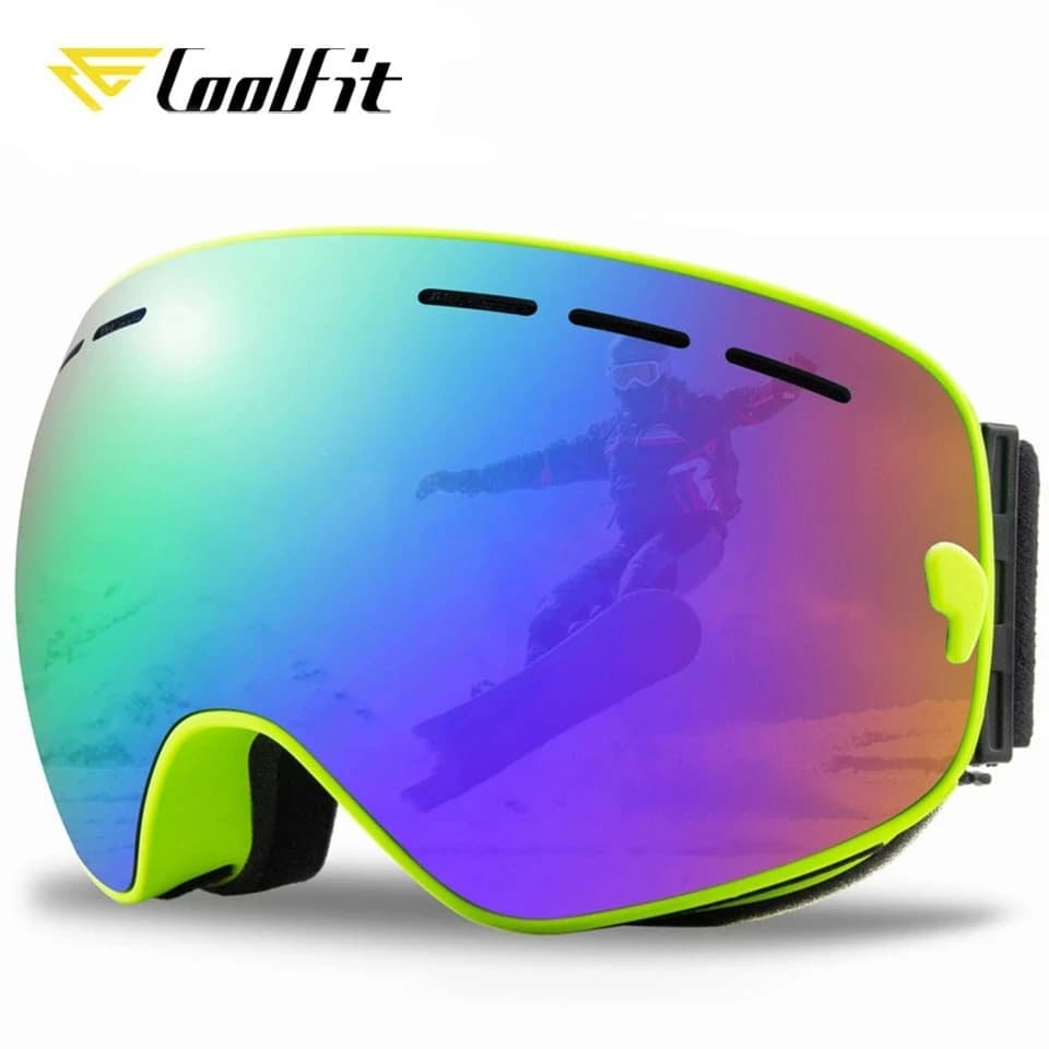 Coolfit NEW Double Layers occhiali da sci antiappannamento occhiali da Snowboard da neve occhiali da motoslitta uomo donna Sport all'aria aperta sci Googles