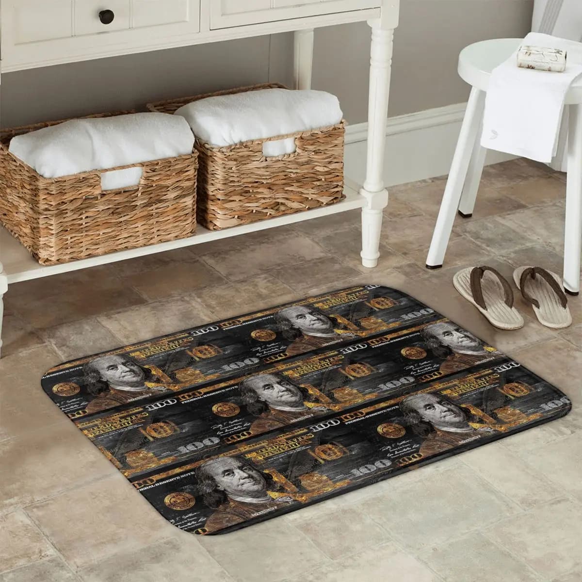 Creative U.S. Dollar Non-slip Zerbino Antiwear Rug Cooking Mat House Bathroom Living Room