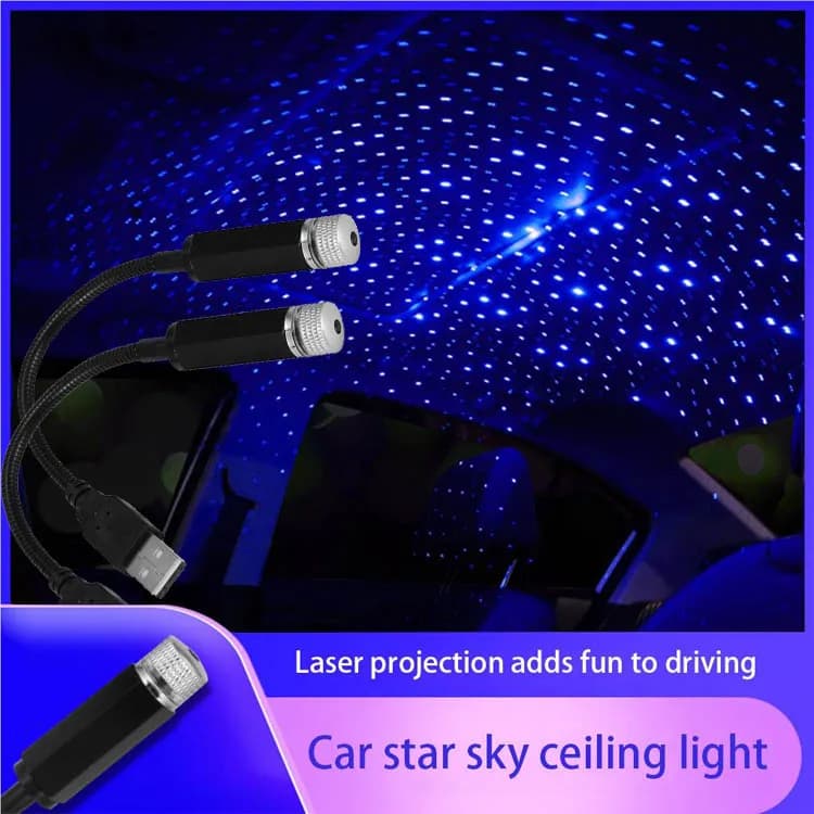 Luce notturna per stelle sul tetto dell'auto Display a LED da 360 gradi Proiettore notturno pieghevole regolabile alimentato tramite USB Feste per auto