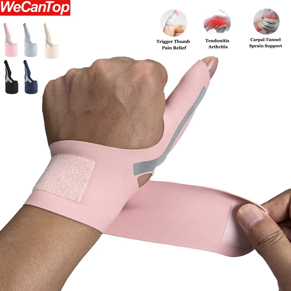 Supporto per Polso e Pollice Regolabile - Fascia Compressiva Traspirante per Sindrome del Tunnel Carpale, Artrite - Adatto per Entrambe le Mani, Uomini e Donne