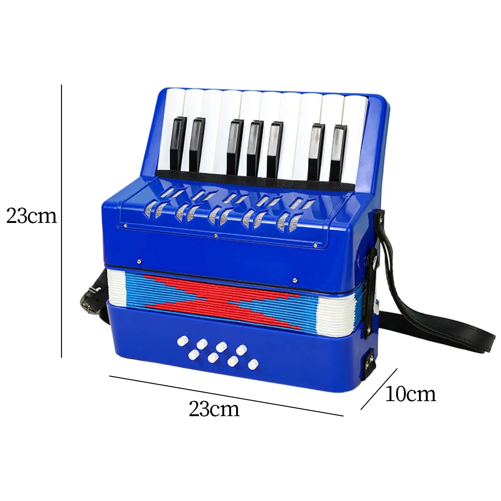 Fisarmonica a 17 Tasti e 8 Bassi, Giocattolo Musicale Educativo, Regalo di Compleanno per Amanti della Musica, Principianti e Bambini