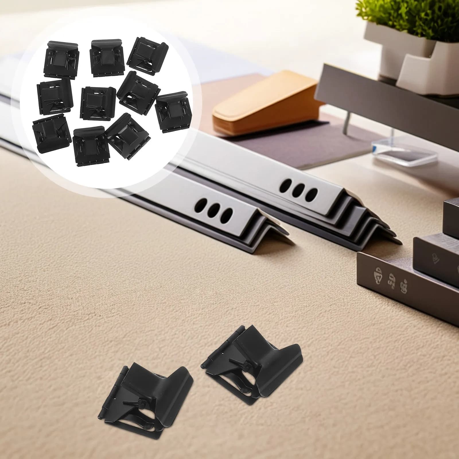 10 Pezzi Clip Porta Prezzo in Metallo Nero per Panetterie, Supermercati, Espositori al Dettaglio, Porta Etichette Girevole, Clip per Menu, Supporto Sicuro per Etichette
