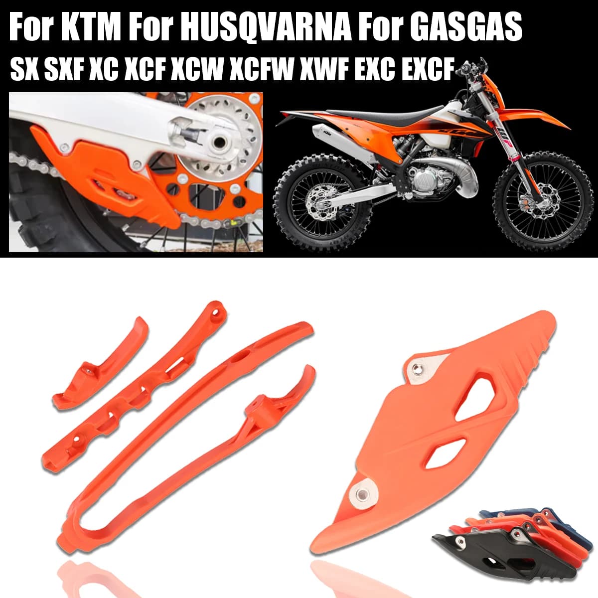 Moto Guida Catena Cursore Forcellone Pantofola Guard Protector Per KTM SX SXF XC XCF XCW XCFW XWF EXC EXCF Per HUSQVARNA