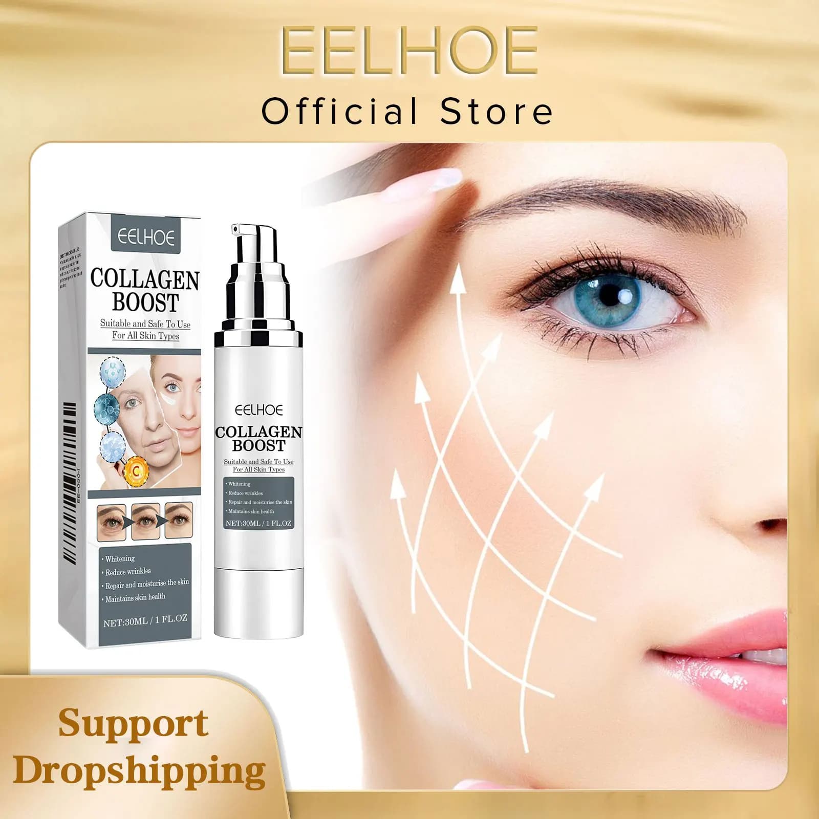 EELHOE collagen Boost Serum firming facial pore removal moisturizing products for skin care Face Lift face rejuvenation cream 30ml