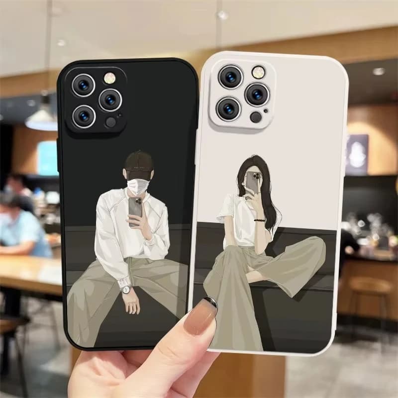 Couple photo design suitable Phone Case For iPhone 17 Pro Max 16E 15 Pro 14 13 12 11 Mini AIR XS XR XS 8Plus anti drop and shoc
