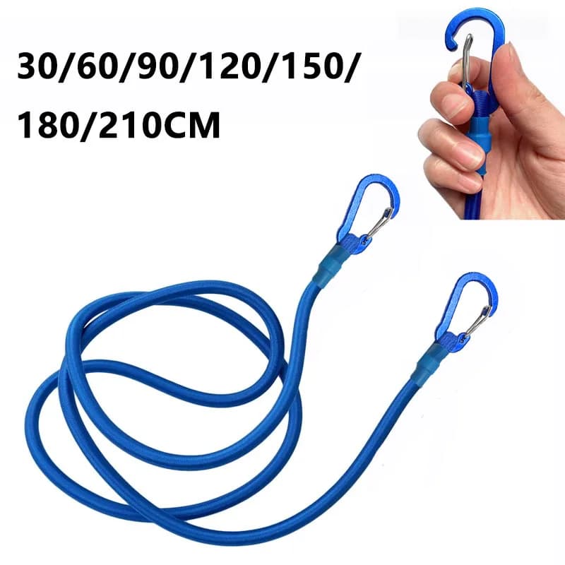 Corda elastica resistente da 8 mm 7 tipi di cinghie elastiche Ganci da trekking Corde da imballaggio per bagagli Accessori da campeggio