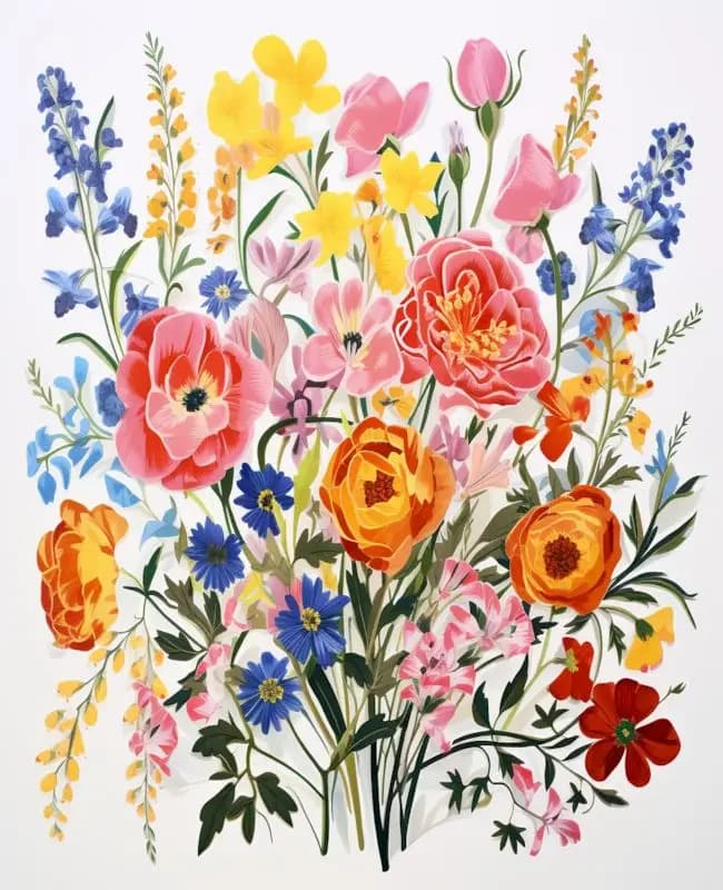 1pc frameless Painting By Numbers flowers Pictures For Beginner Canvas hobby Acrylic Paints Crafts