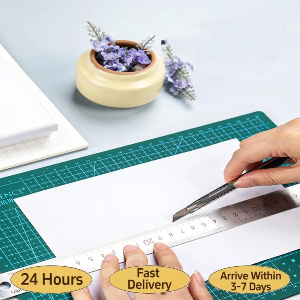 Self-repairing Grid Cutting Mat, PVC Face Cutting Board, Rotating Cutting Board for Fabrics, Arts and Crafts