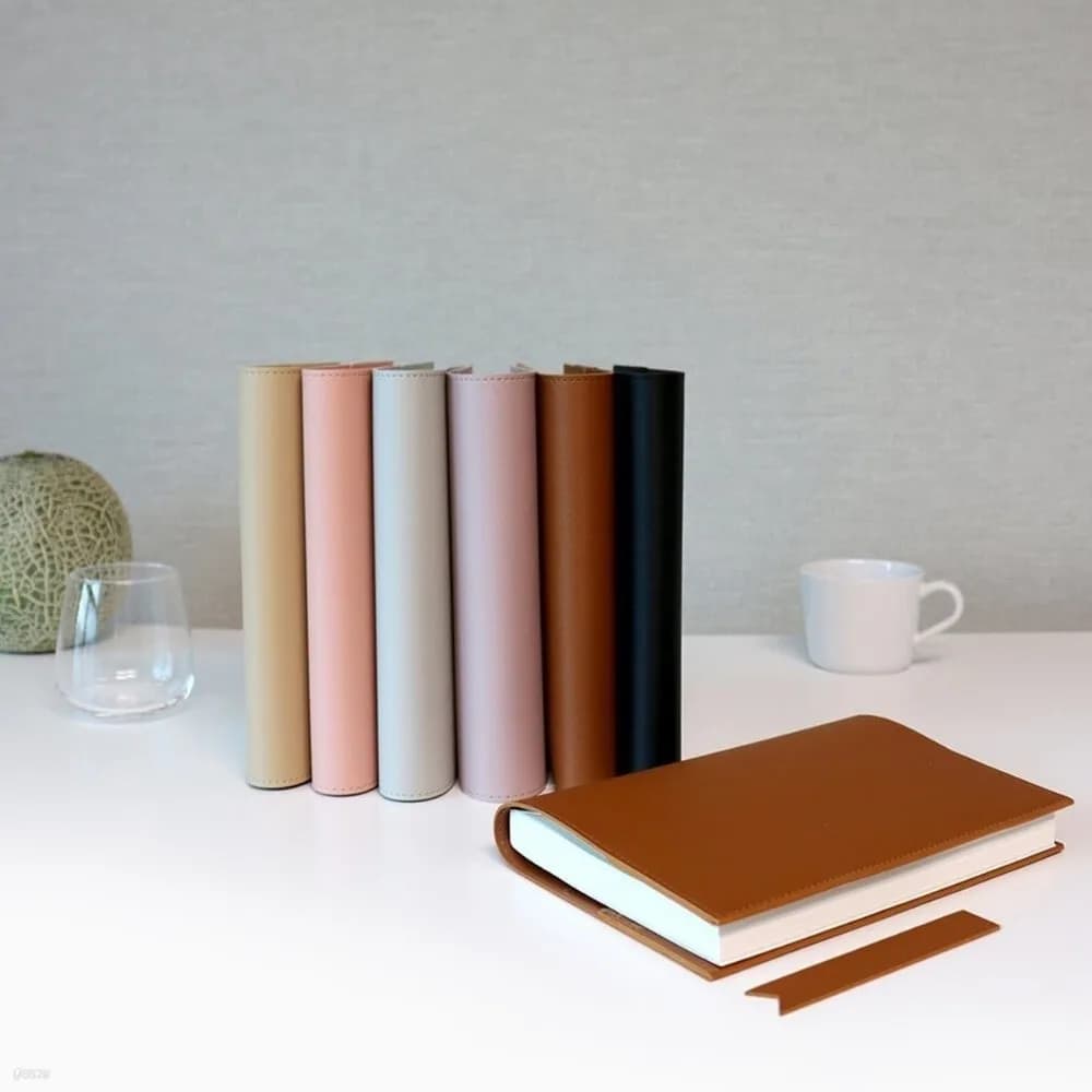 Copertina per libri in pelle PU coreana, colore solido, senza segnalibro, copertina sostituibile, copertina in pelle per notebook, uso domestico e in ufficio