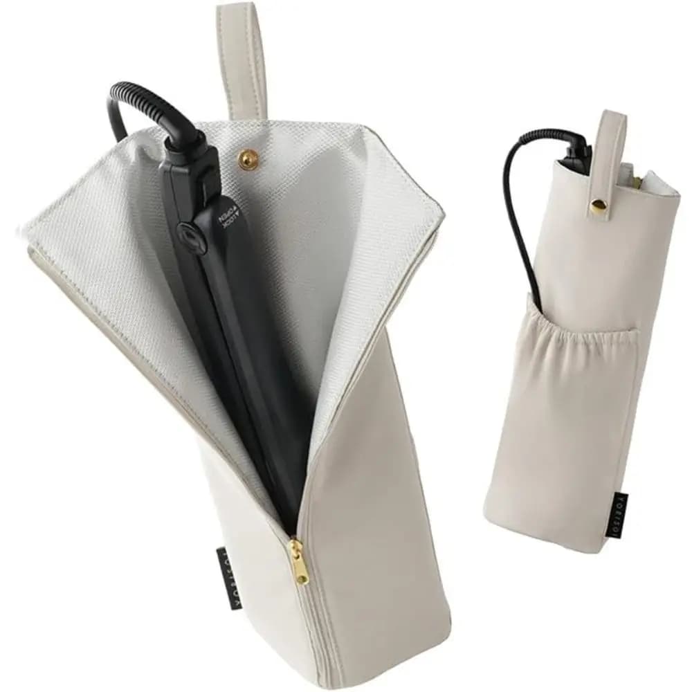 Hanging portable travel bag with support for fashionable heat-resistant iron curler Waterproof storage bag