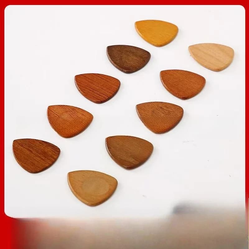Plettri per chitarra in legno massello, pezzi primaverili per chitarra folk in legno, accessori universali per strumenti