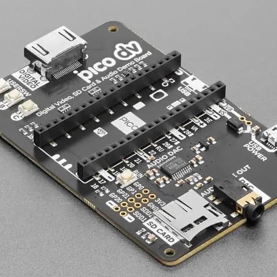 5674 Base dimostrativa Pimooni Pico DV - RP2040 DVI Multimedia