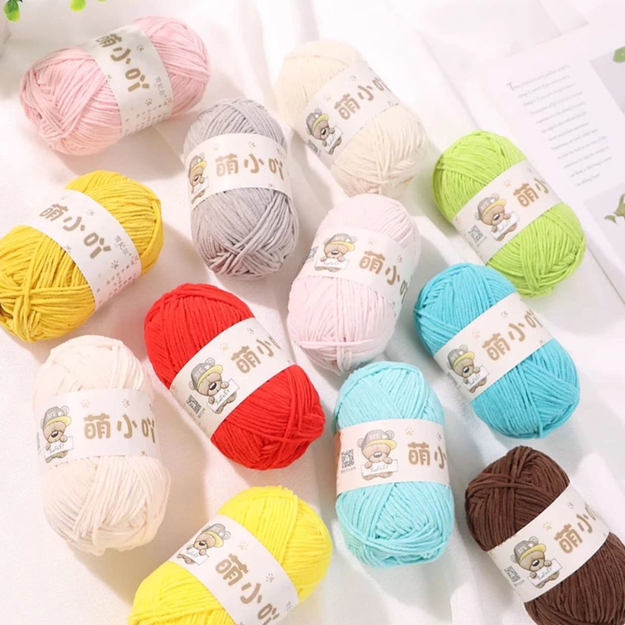 50 g/palla filato di ciniglia 2mm filo sottile per maglieria linea di cotone corda di lana per fai da te bambole all'uncinetto a mano scarpe sciarpa maglione materiali