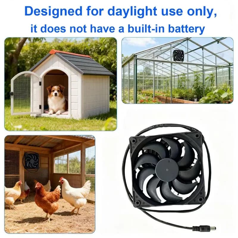 Ventilation Fan Solar Panel Portable Solar Chicken Nest 10W Fan Panel Exhaust