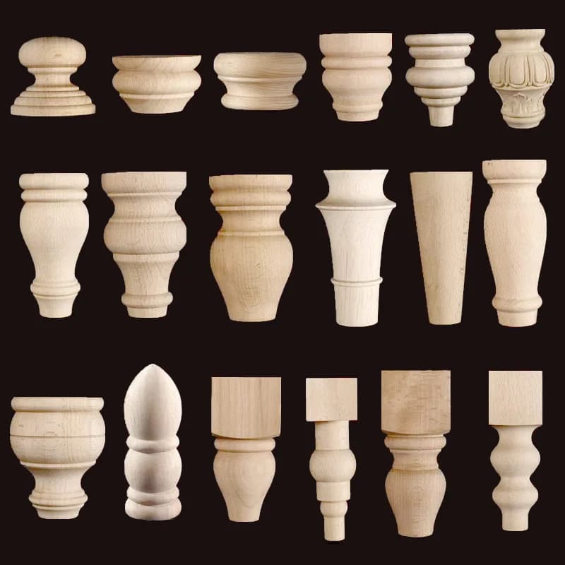 1PC piedino in legno massello accessori per mobili gambe inclinate ringhiera per scale decorazioni per la casa sostituzione per divano letto armadio sedia tavolo