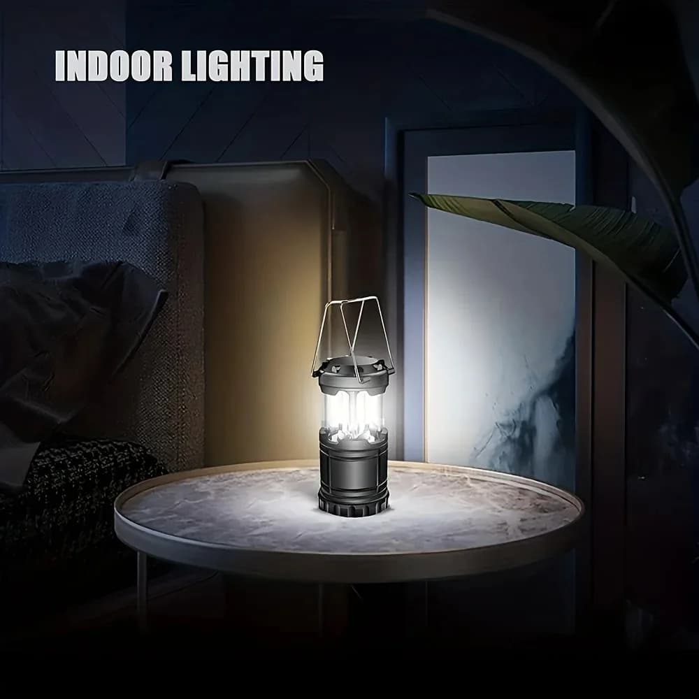 Lampada da campeggio HOMEFISH, luce per tenda da esterno, lanterna portatile, luce di emergenza multifunzionale, alimentata a batteria (senza batterie)