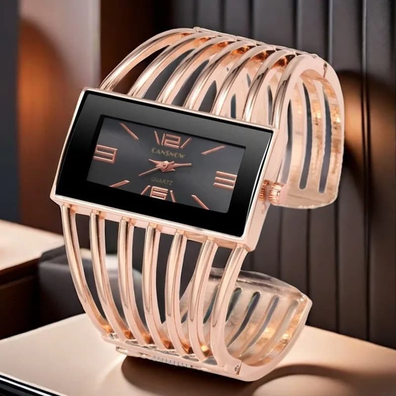Women's Wrist Watch Wrist Watch with Luxury Rectangular Dial Women's Watch Wrist Watch Silver Rose Gold Fashion Relojes