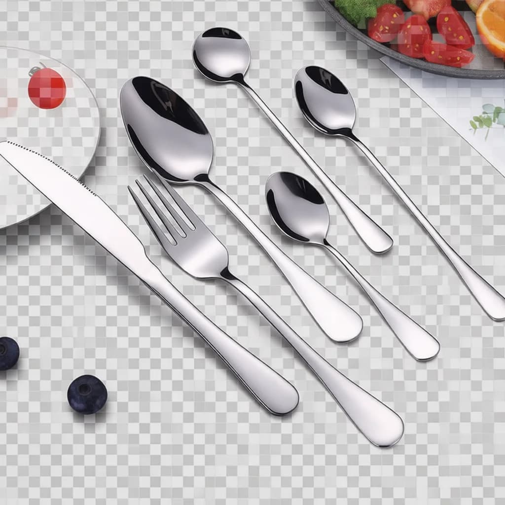 High Quality Stainless Steel Cutlery Steak Knife Fork Spoon Mirror Polished Thickened Tableware For Home Kitchen Party