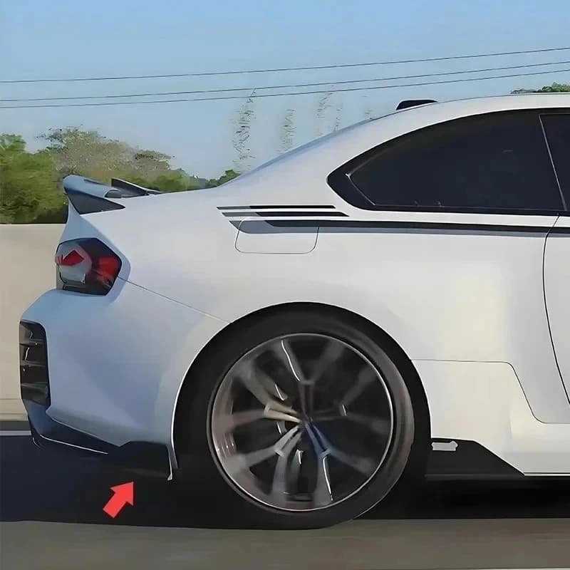 Per BMW Serie 2 M2 G87 in Vera Fibra di Carbonio 2022-2025, Modifica Kit Carrozzeria con Spoiler Angolare Posteriore e Diffusore Laterale