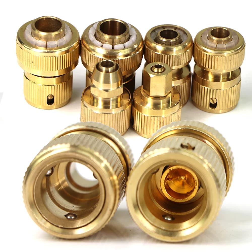 Brass Garden Pipe Quick Connector Water Pipe Faucet Adapter fitting for 1/2"3/4" 3/8 "1/4" water pipe repair joints water stop