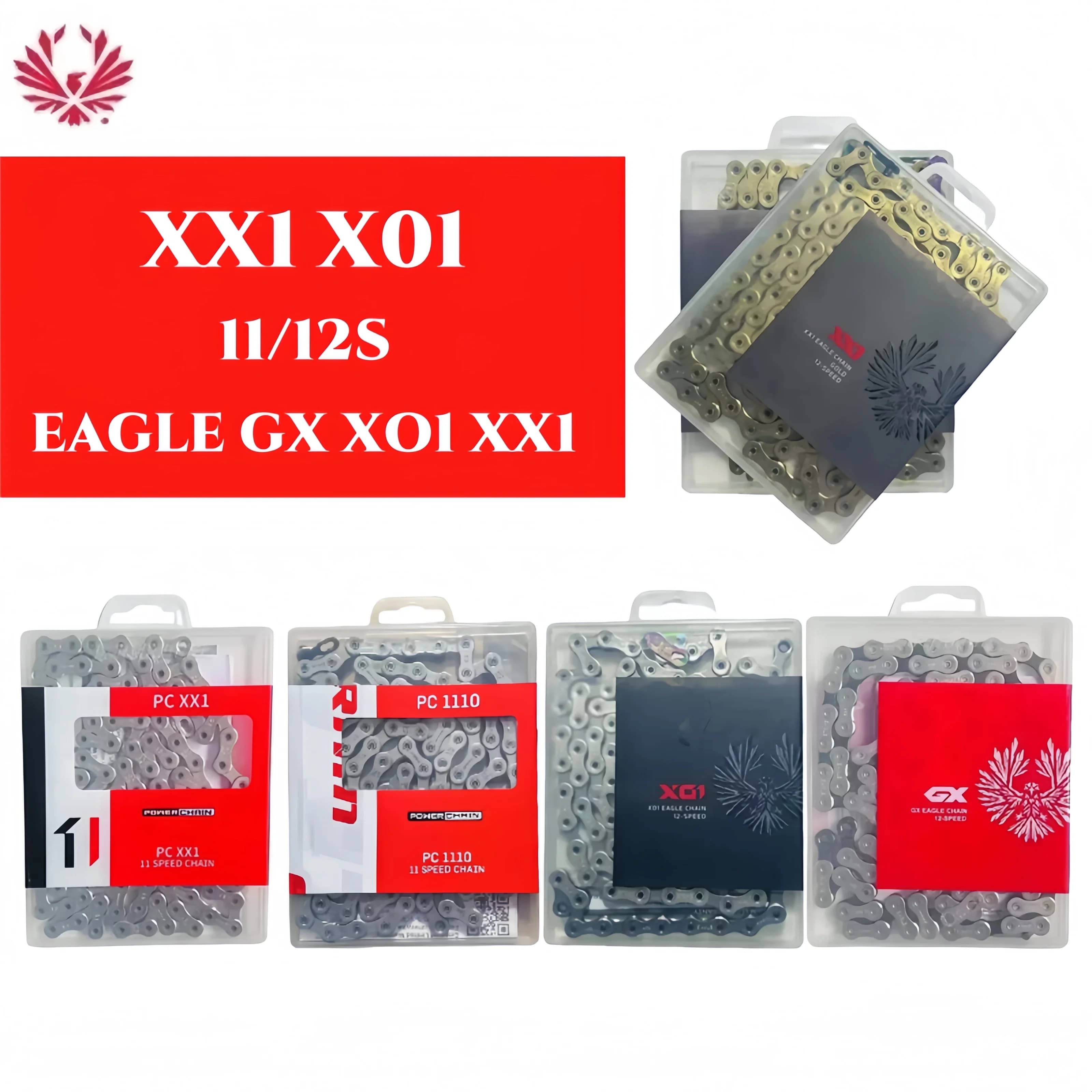 EAGLE X01 XX1 GX 11S/12S Argento Oro MTB Catena per bici da strada 12S Argento Power Lock Link GX Eagle 12S Catena Parti originali per bici
