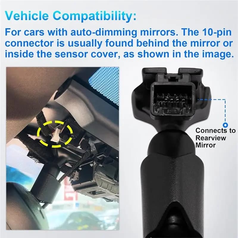 Adattatore di alimentazione A33K-Dashcam per Toyota Corolla RAV4 Highlander Tacoma 4Runner Sienna Lexus NX RX - Design Mangoal Plug and Play