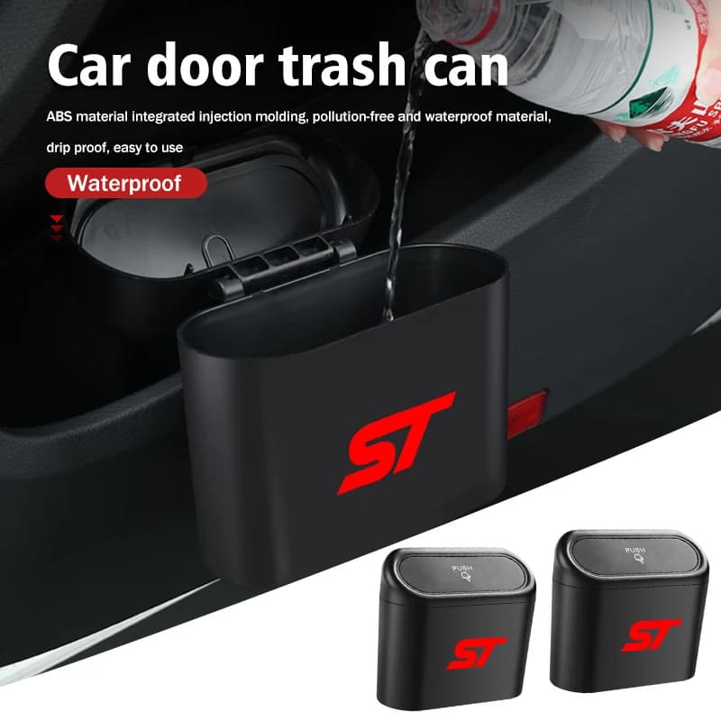 Car Trash Can Ashtray Storage Organize Rubbish Bin Accessories For Ford S-MAX Kuga Mondeo Fusion KA Everest Escape ST Racing