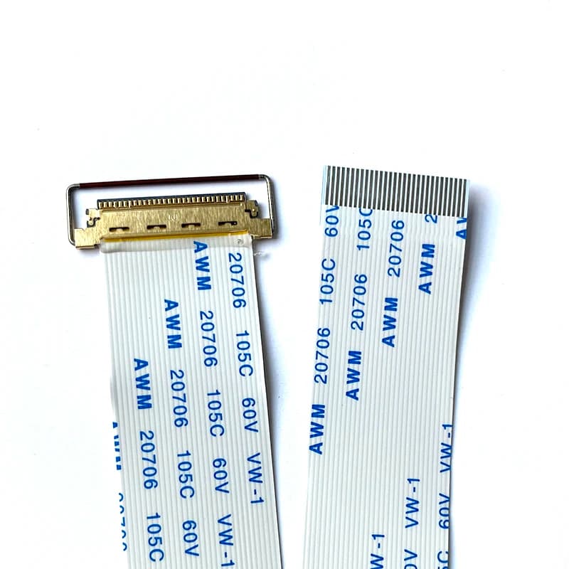 Cavo a Nastro EDP I-PEX 0.5MM AWM 20706 105C 60V VW-1 30 Pin con Schermatura Anti-interferenza e Anello di Tensione