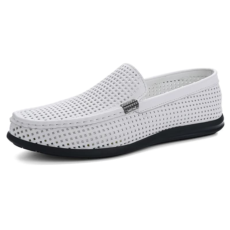 2025 Estate Scava Fuori Penny Mocassini Da Uomo Scarpe Da Barca Traspirante Uomo Mocassini In Pelle Slip On Appartamenti Mens Casual Scarpe Da Guida