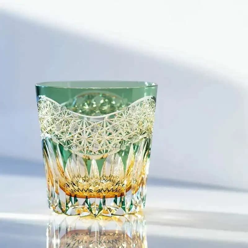Dawn First Light Whisky Tazza di cristallo Intaglio a mano Giappone Vetreria reale Kiriko Bicchiere da vino Vodka di lusso Snifter Bicchiere Boccale di birra