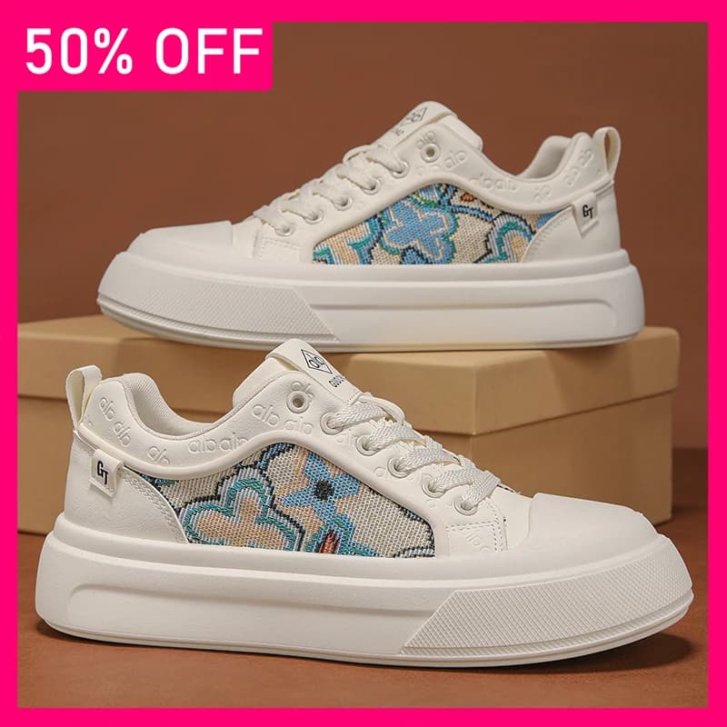 Scarpe da Skateboard da Uomo alla Moda in Mesh Traspirante Versatili per Adolescenti Scarpe da Passeggio per il Tempo Libero all'Aperto 2026 Nuove Scarpe da Skateboard con Suola Spessa
