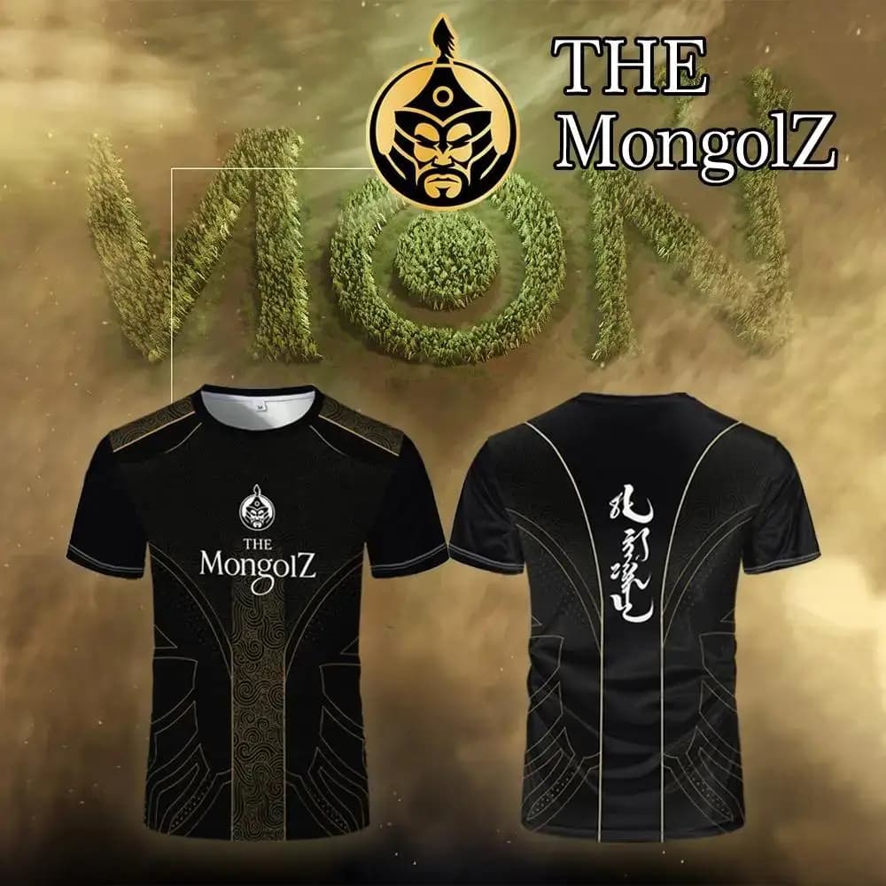 2025 Nuove maglie da allenamento della squadra CSGO Pro League Il giocatore Mongolz Club CS2 Uniformi personalizzate T-shirt da fan per uomo e donna