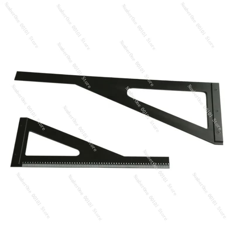 Rectangular triangular roller for glass cutting, R cutting guide, rectangle square, black bachelite table, glass precision