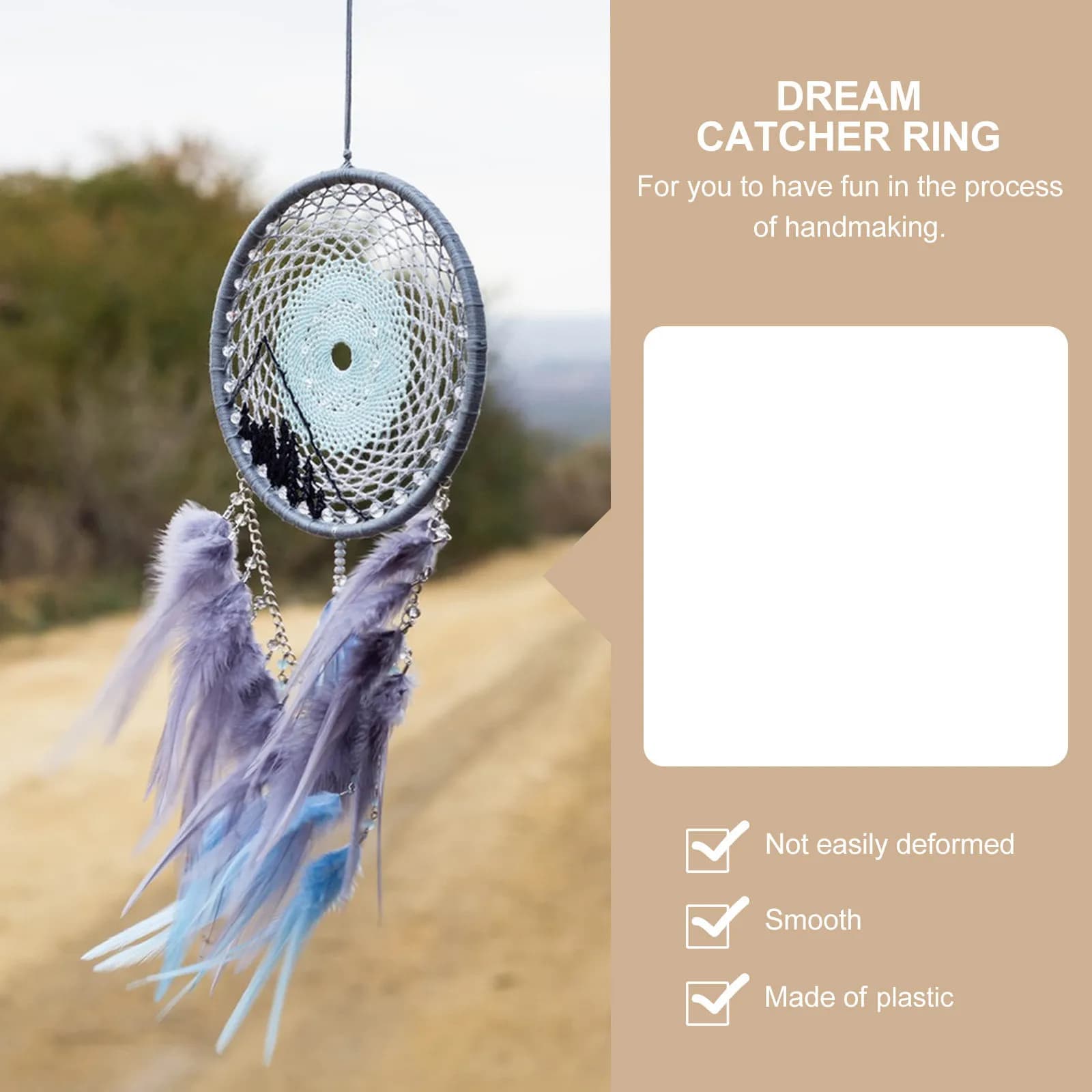 20Pcs Dreamcatcher Rings Plastic Circles White 13Cm DIY Craft Circles Macrame Hoops Material for Wall Hanging Dreamcatcher Ring