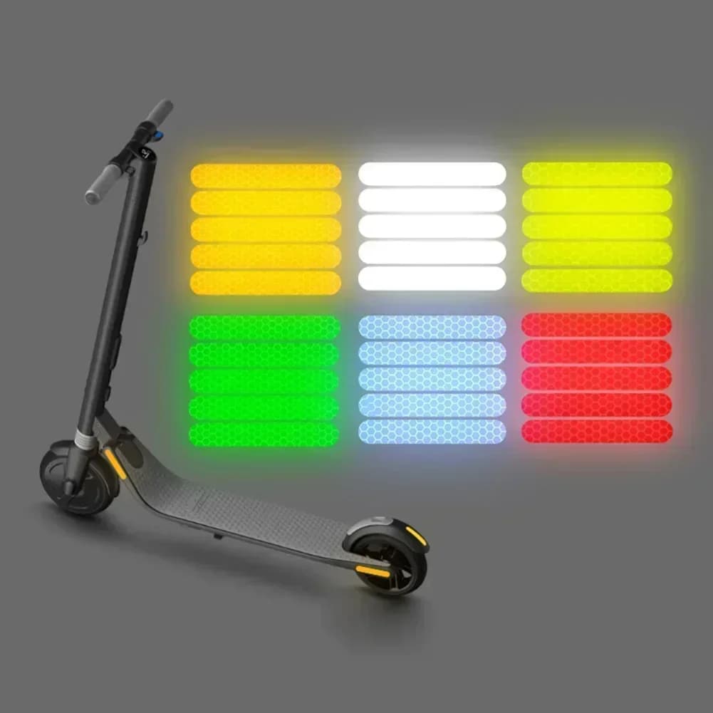 4 pz Adesivi Riflettenti Per Ninebot ES1 ES2 ES3 ES4 E22 E25 Serie Scooter Elettrico 6 Colori PVC kick Scooter Parte Accessori