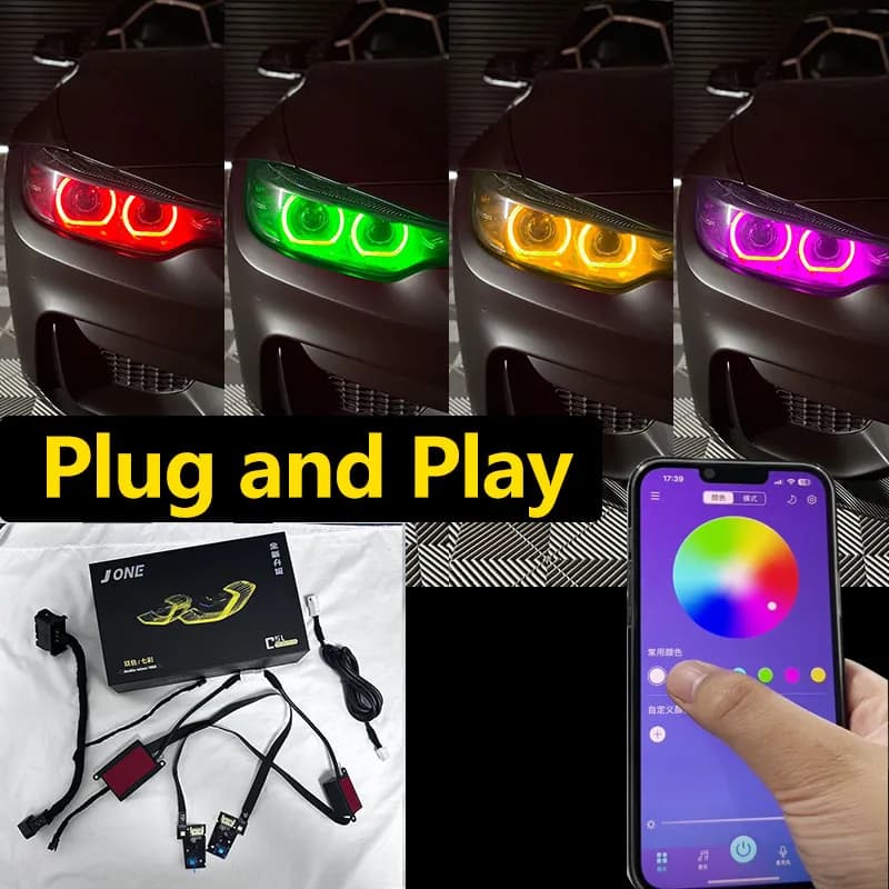 J OEN Adatto per BMW Serie 4 F32 F36 F80 F82 Fari Xenon RGB DRL Luci Diurne Gialle Rosse CSL Chip LED