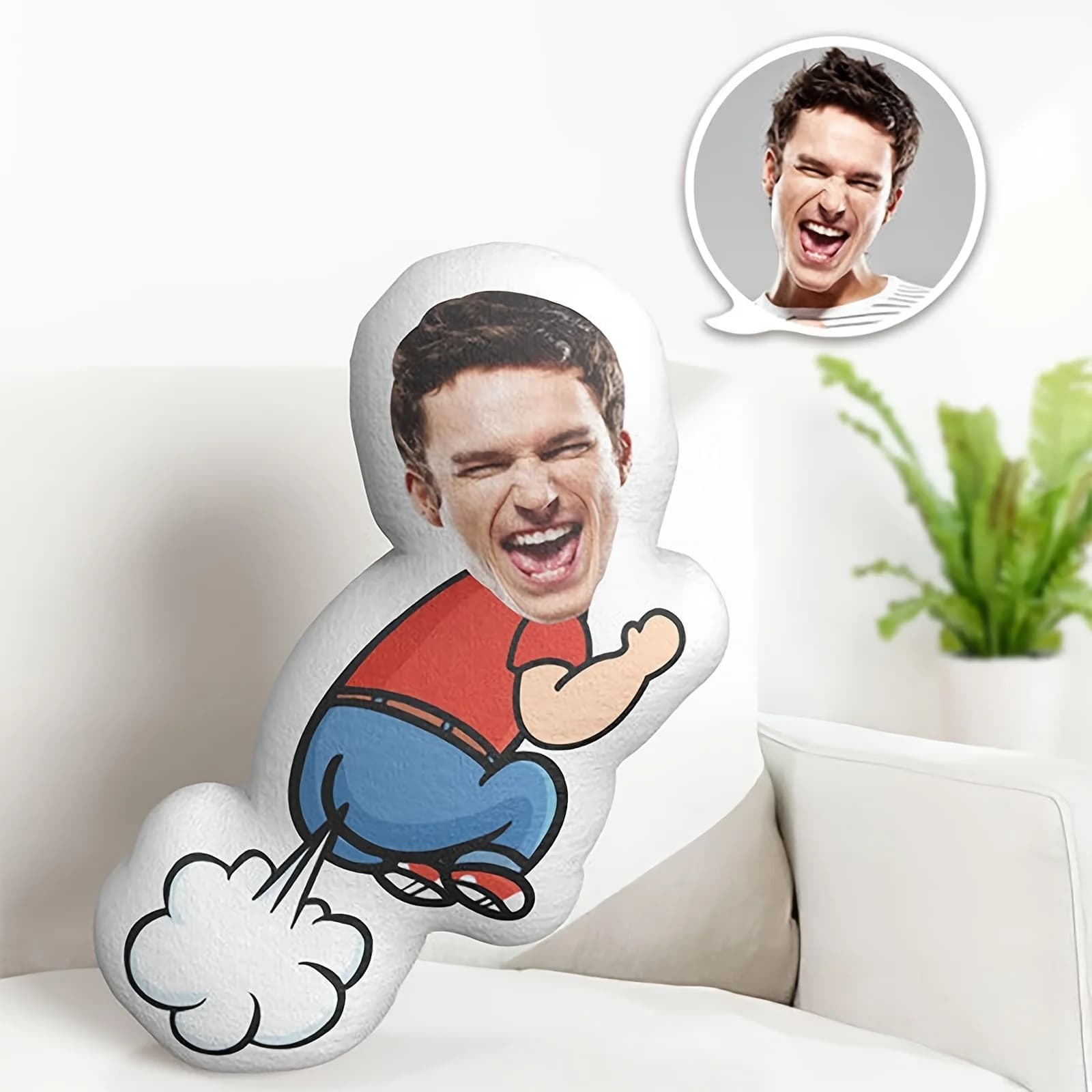 Cuscino facciale con foto personalizzata per Natale, compleanno, regalo personalizzato per la decorazione della casa in peluche per coppie e amici