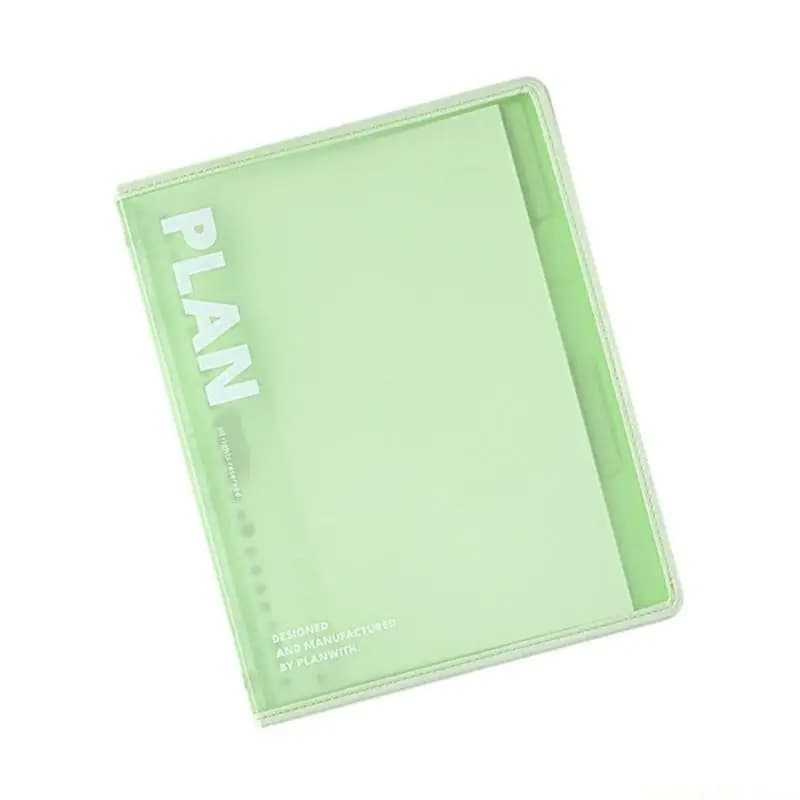 Notebook Planner a fogli mobili protetti con bordo rinforzato B5, copertina trasparente grandi dimensioni