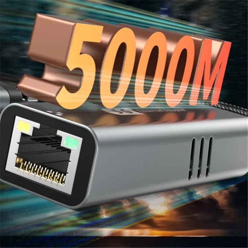 Convertitore di rete da USB3.2 a RJ45 da 5 Gbps 5G 2.5G 1G 100 Mbps compatibile con l'adattatore Ethernet USB Chipset RTL8157 per laptop