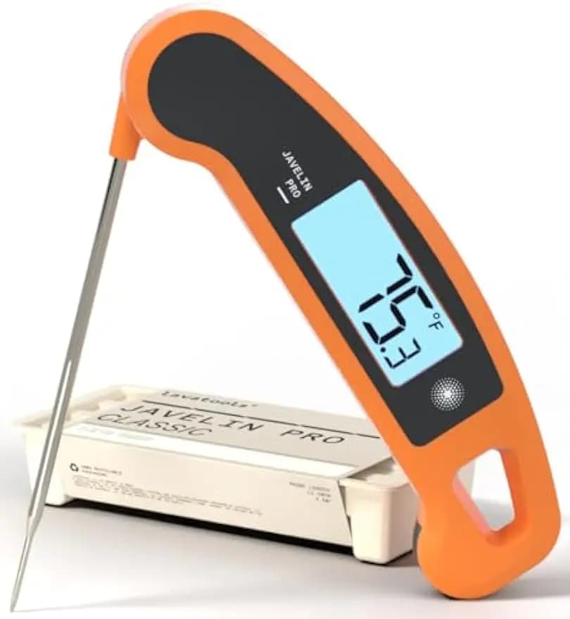 Professional digital thermometer for meat, quick reading in 2 seconds, backlit display with automatic rotation, water resistant IP65, NSF certificate