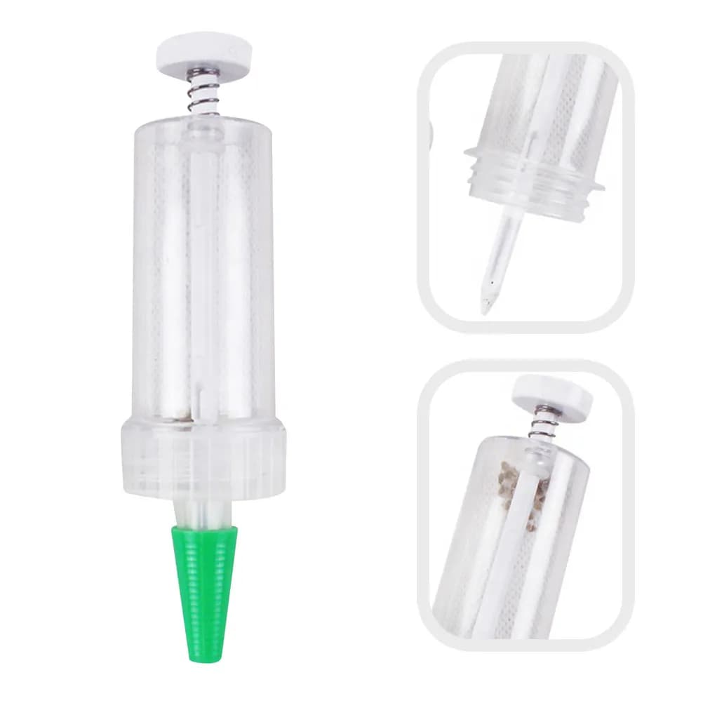 Seminatrice Portatile Leggera, Mini Spargisemi per Prato, Giardino, Fiori e Erba, Dispenser Manuale per Giardinaggio