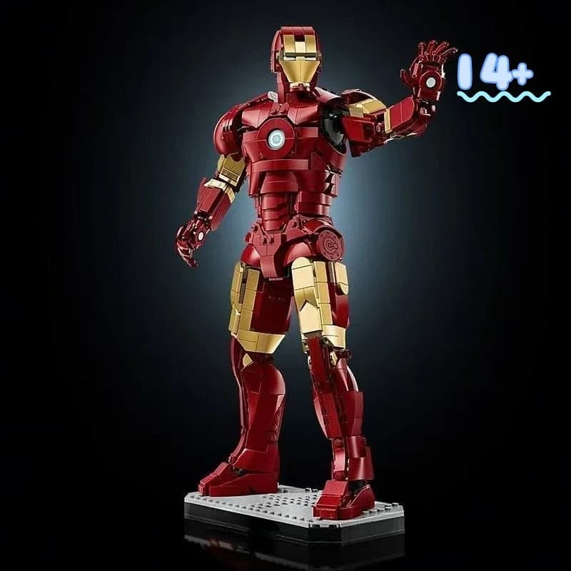 Disney In Stock 76344 Iron Man Mark 3 Set da costruzione da 1297 pezzi Avengers Giocattolo educativo Blocchi da assemblare Modello da collezione per regalo