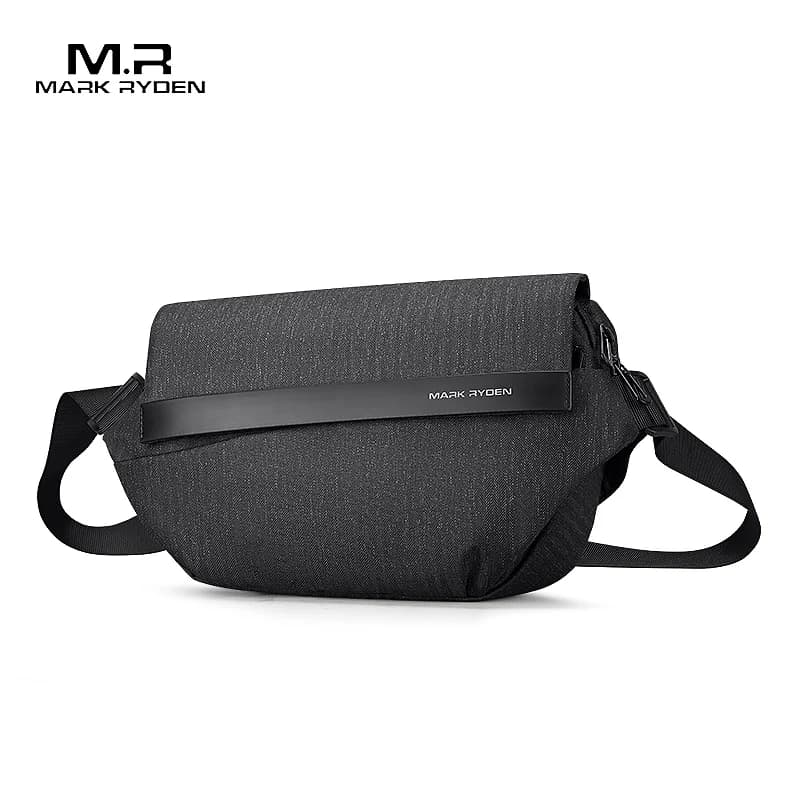 MARK RYDEN Men's Casual Crossbody Bag Multi-layer Space Water Resistant Oxford Sling Bag With Quick-release Buckle