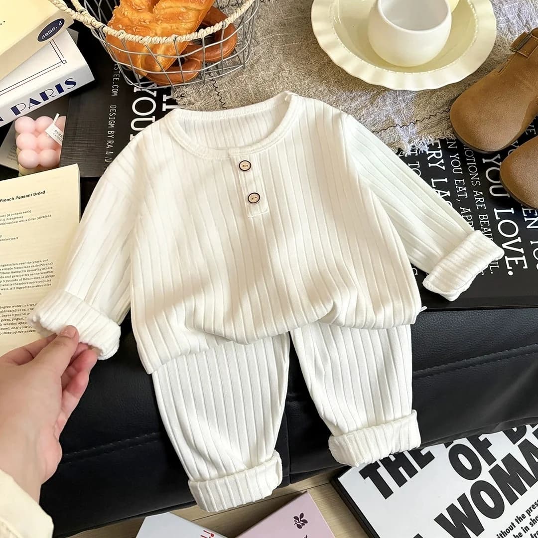 2 pezzi/set set di biancheria intima per bambini autunno nuovi pigiami per neonati versione coreana delle ragazze abbigliamento per la casa abbigliamento per bambini